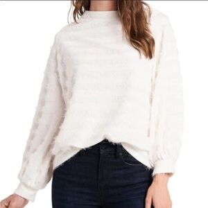 1. State Cozy White Textured Sweater